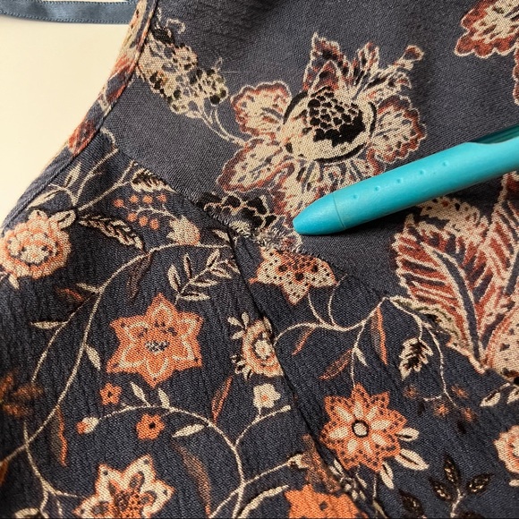 Free People Lucky Loosey Swing Dress Indigo Combo Size Large - Picture 9 of 16